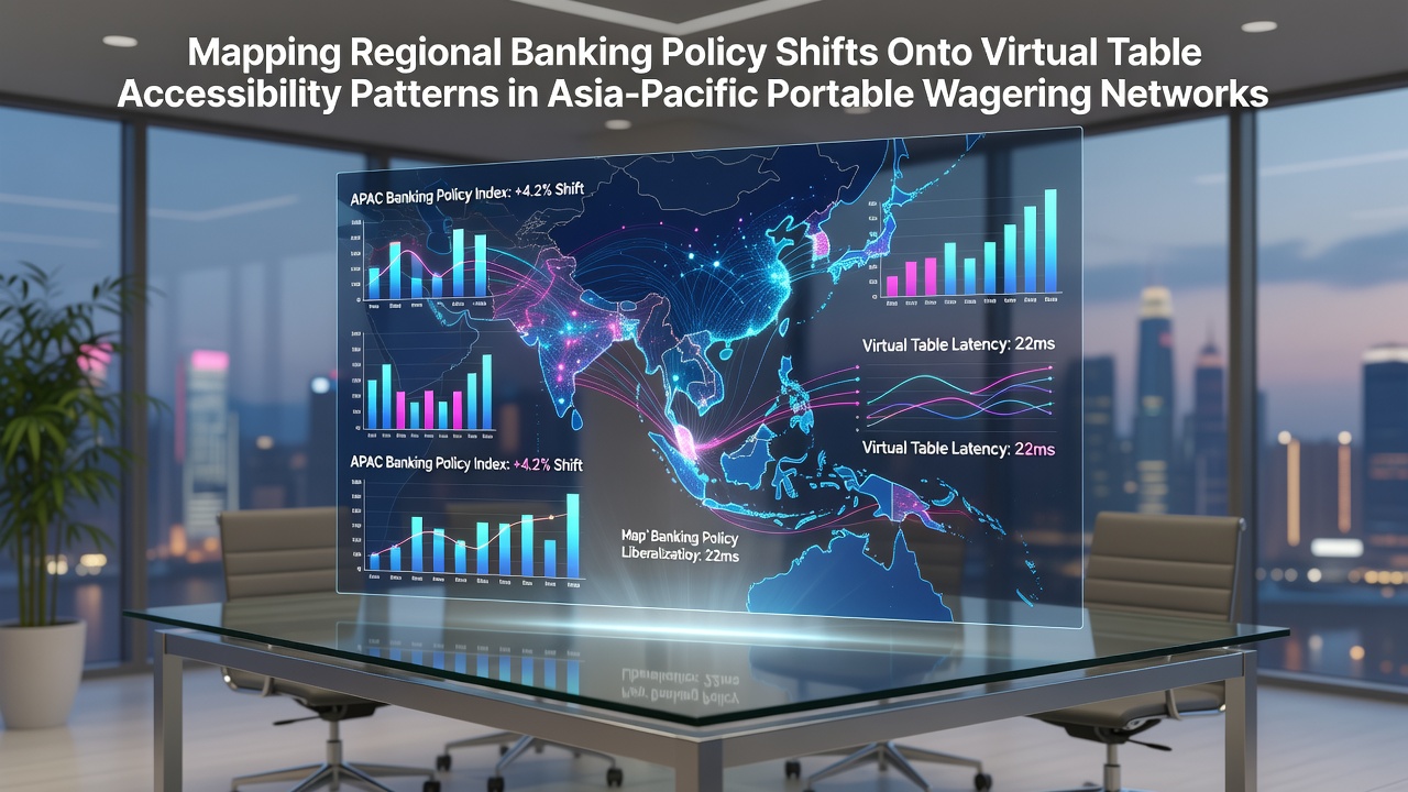 Regional banking policy maps overlaid on mobile wagering network diagrams across Asia-Pacific markets